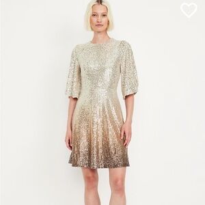 Old Navy Sequin Mini Dress in Gold
